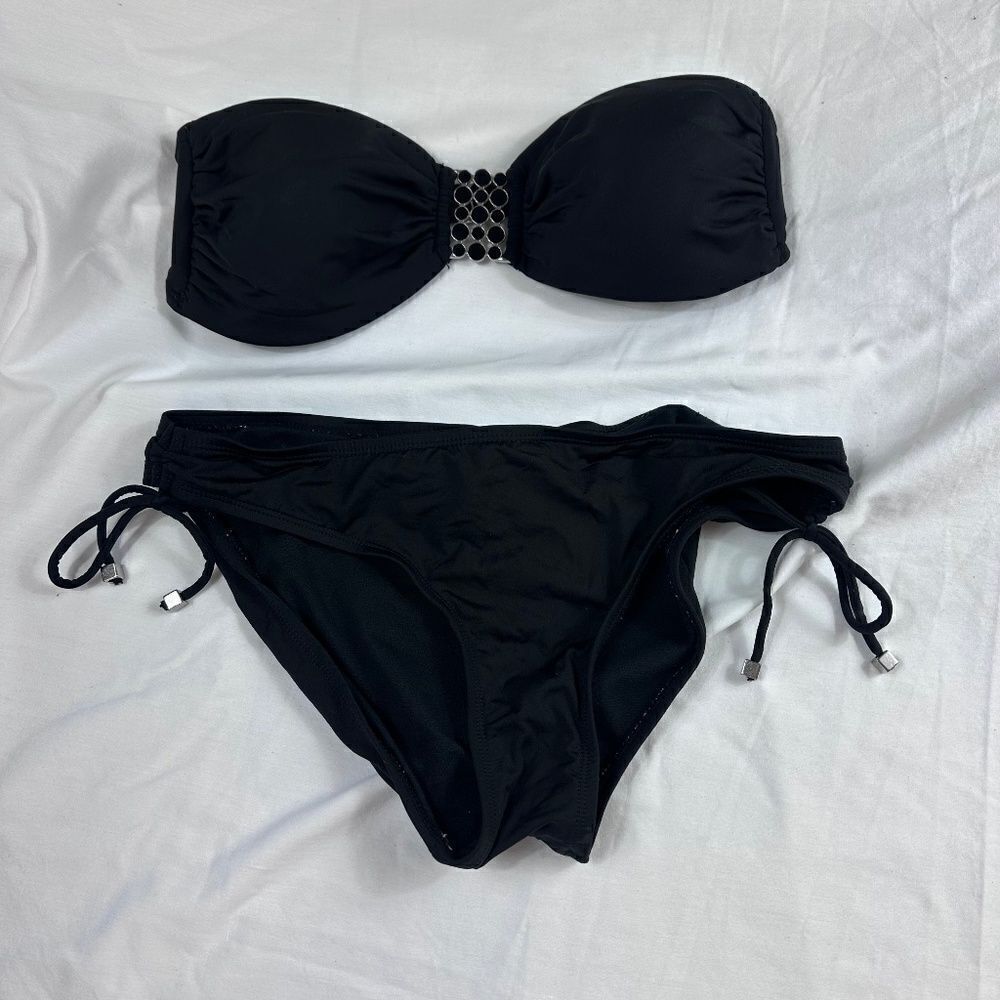 White house, black market, Bandeau style top bikini with embellishment